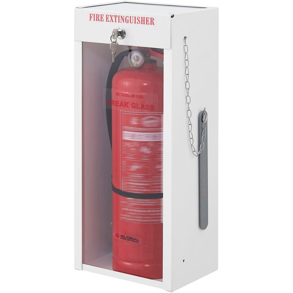 Global Industrial Fire Extinguisher Cabinet, Surface Mount, Lockable, Fits 2-1/2-5 Lbs. 670600